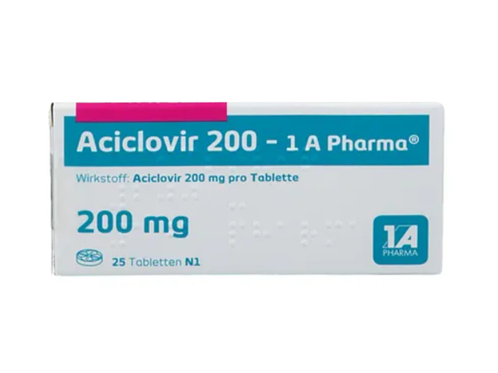 Aciclovir 200 mg, 25 Tabletten von 1A Pharma